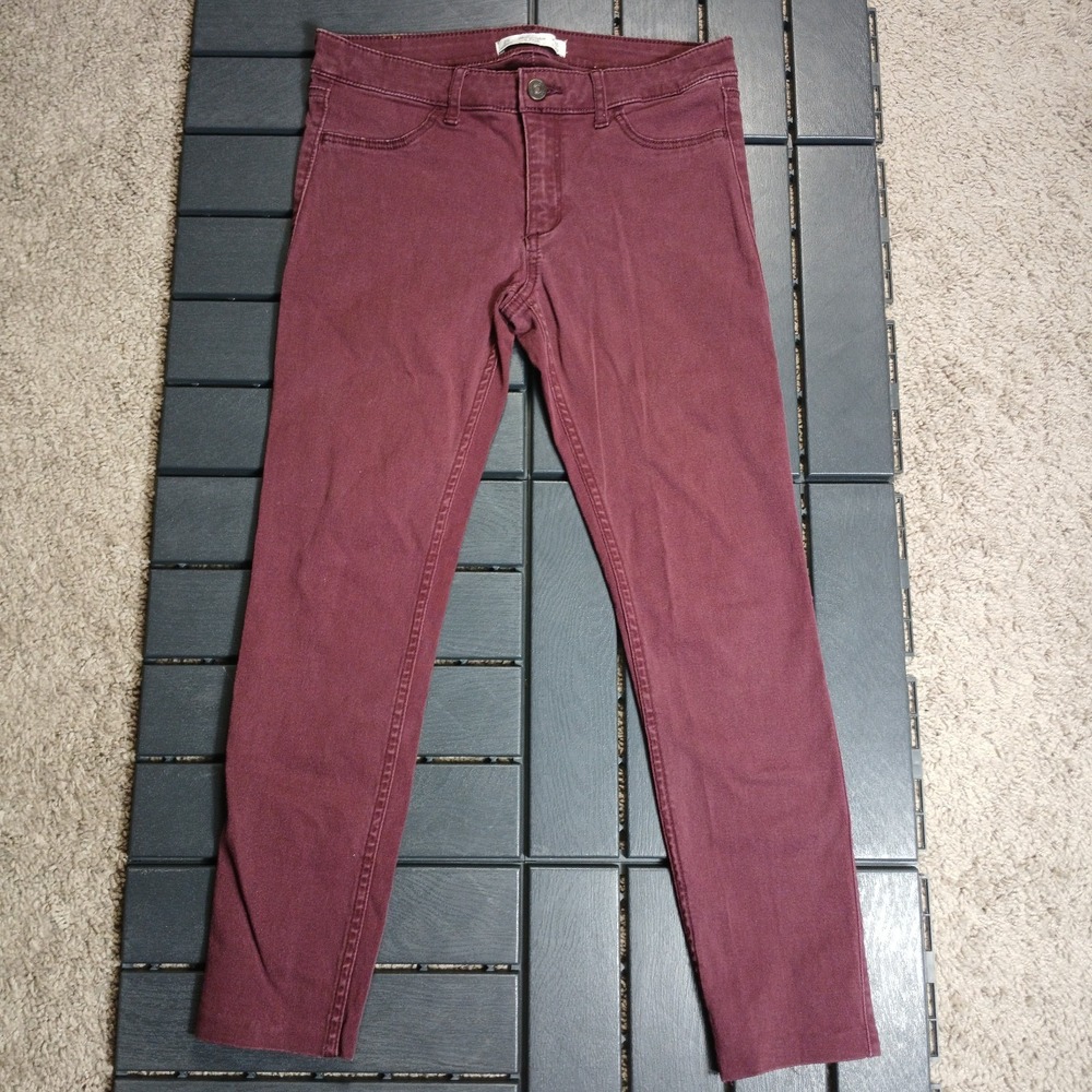 Abercrombie & Fitch 90s High Rise Size‎ 2 Relaxed Maroon Jean Pants 26x29 PB77